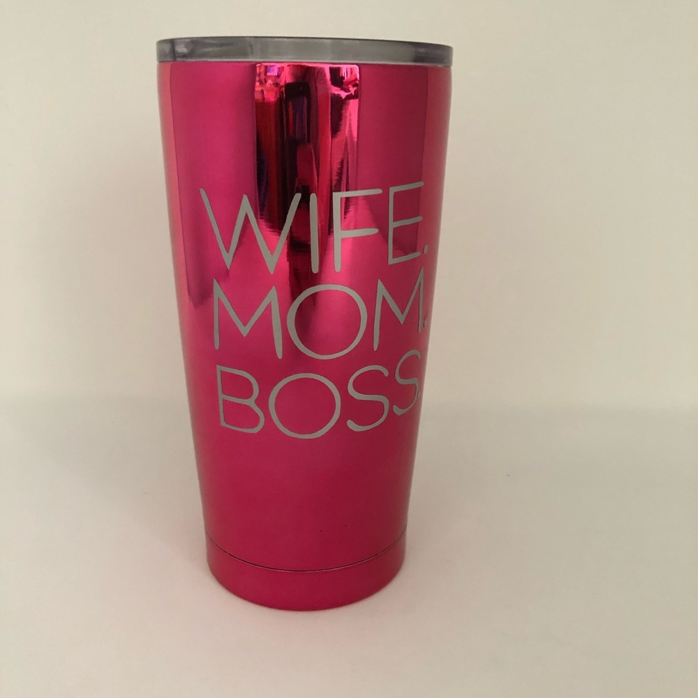 Personalized Stainless Steel Tumbler Fuchsia 20oz